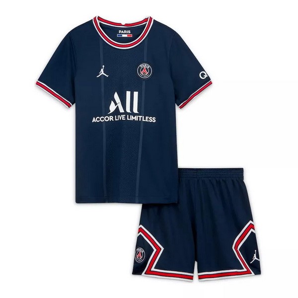 Camiseta Paris Saint Germain Replica Primera Ropa Niño 2021/22 Azul